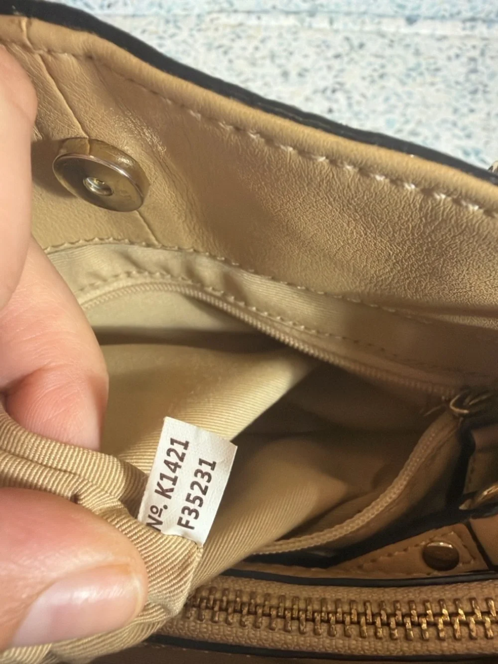 Coach F35231 Beige Croc Embossed Leather Mini Christie Satchel Crossbody